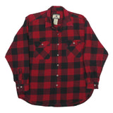 FIELD & STREAM Mens Red & Black Check Shirt XL Button Front Casual Outdoors