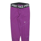 NIKE Womens Joggers Purple Slim Tapered L W30 L28 Nike Pro Logo Waistband