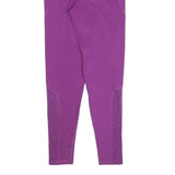 NIKE Womens Joggers Purple Slim Tapered L W30 L28 Nike Pro Logo Waistband