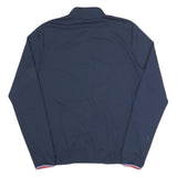 LE COQ SPORTIF Mens Blue M Polyester Blend Zip Jacket Plain Sports Casual