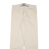 NAUTICA Mens Cotton Blend Beige Regular Fit Straight Leg Trousers W34 L32
