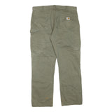 CARHARTT Mens Cotton Blend Regular Fit Trousers W36 L30 Workwear Zip Closure