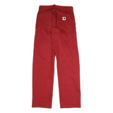 CARHARTT Womens Regular Fit Red Jeans Cotton Blend Zip W28 L29 Workwear Style