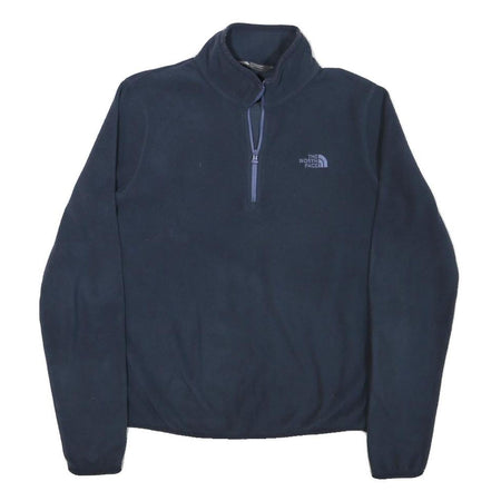 THE NORTH FACE Womens Navy Blue Plain Pullover Crew Neck Basic Knit M Fleece