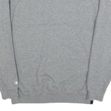 CHAMPION Mens Grey White & Black Logo Crew Neck M Cotton Blend Sweatshirt