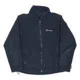 BERGHAUS Mens Navy Blue Fleece Jacket S Polyester Blend Zip Outdoor Casual