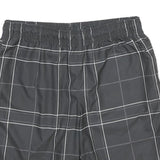 NIKE Mens Black Casual Check Shorts L W32 Lightweight Comfortable