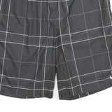 NIKE Mens Black Casual Check Shorts L W32 Lightweight Comfortable