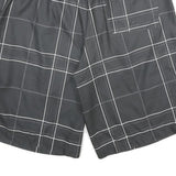 NIKE Mens Black Casual Check Shorts L W32 Lightweight Comfortable