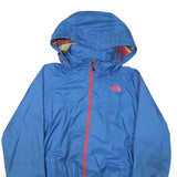 THE NORTH FACE Womens Blue Nylon Jacket M Lightweight Outdoor Zip Hooded