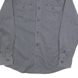 WRANGLER Mens Grey Shirt S Cotton Long Sleeve Casual Button Pocket Workwear