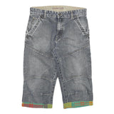C&A Mens Denim Blue Straight Leg Shorts L W31 Cotton Blend Casual