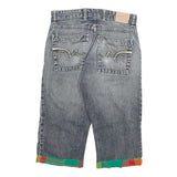 C&A Mens Denim Blue Straight Leg Shorts L W31 Cotton Blend Casual