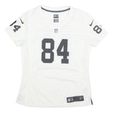 NIKE Womens White & Grey NFL Graphic T-Shirt S Short Sleeve V-Neck Football