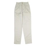 EDDIE BAUER Mens Cotton Beige Regular Fit Straight Leg Trousers W26 L33 Casual