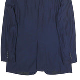 BOSS HUGO BOSS Mens Navy Blue Wool Blend Classic Jacket L Woven Button Blazer