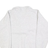 AU SPORTSWEAR Womens Grey 1/4 Zip V Neck Sweatshirt M Cotton Blend Pullover