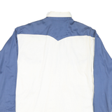 PANHANDLE SLIM Mens Blue & White Western Shirt M Cotton Blend Snap Button