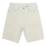 GARRY JEANS Mens Shorts Cream Casual L W33 Cotton Comfortable Fit