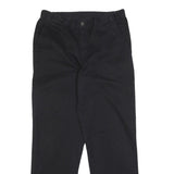 DICKIES Mens Regular Fit Black Cotton Blend Trousers W30 L32 Zip Closure