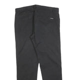 CALVIN KLEIN Mens Cotton Blend Black Regular Fit Straight Leg Trousers W34 L30