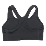 NIKE Womens Black Sports Bodysuit Sleeveless Crew Neck M Logo Activewear