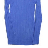 TOMMY HILFIGER Womens Blue Patterned Crew Neck Basic Knit XXS Cotton Blend