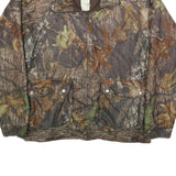 WOOLRICH Mens Brown Green Polyester Zip Jacket L Camouflage Outdoor Casual