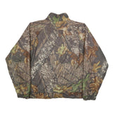 WOOLRICH Mens Brown Green Polyester Zip Jacket L Camouflage Outdoor Casual