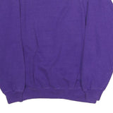 HANES Womens Purple Cotton Blend Sweatshirt M Crew Neck Pullover Colourful Bird