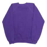 HANES Womens Purple Cotton Blend Sweatshirt M Crew Neck Pullover Colourful Bird