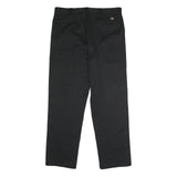 DICKIES Mens Black Classic Straight Trousers W40 L34 Workwear Zip Closure