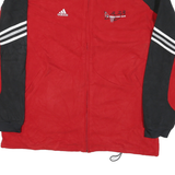 ADIDAS Mens Red & Black Three Point Club Track Zip Jacket XL Polyester Blend