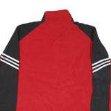 ADIDAS Mens Red & Black Three Point Club Track Zip Jacket XL Polyester Blend