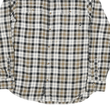 VANS Mens Beige & Black Check Shirt M Cotton Blend Long Sleeve Casual