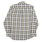 VANS Mens Beige & Black Check Shirt M Cotton Blend Long Sleeve Casual