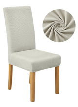 Anyseat Off White Waterproof Chair Cover – Corn Kernel Pattern Stretch Slipcover for Dining Room