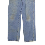 DICKIES Mens Light Blue Regular Fit Straight Denim Jeans W32 L30 Workwear Zip