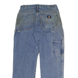 DICKIES Mens Light Blue Regular Fit Straight Denim Jeans W32 L30 Workwear Zip