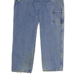 DICKIES Mens Light Blue Regular Fit Straight Denim Jeans W32 L30 Workwear Zip