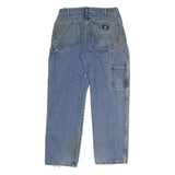DICKIES Mens Light Blue Regular Fit Straight Denim Jeans W32 L30 Workwear Zip