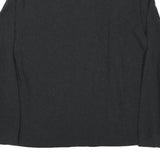 LACOSTE Mens Black Long Sleeve Plain Polo Shirt L Cotton Blend Casual