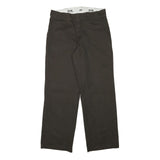 DICKIES Mens Cotton Blend Black Regular Straight Trousers W30 L29 Workwear Zip