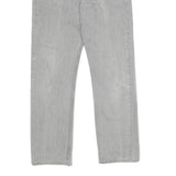 LEVI'S 501 Mens Jeans Grey Classic Straight Denim Raw W34 L32 Button Closure