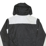 CHAMPION Mens Black & White Track & Field Nylon Zip Hooded Jacket M Sportswear