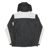 CHAMPION Mens Black & White Track & Field Nylon Zip Hooded Jacket M Sportswear