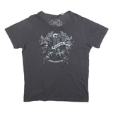 ENERGIE Womens Black Graphic T-Shirt XL Short Sleeve Round Neck Cotton Blend