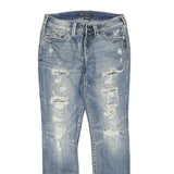 SILVER Womens Jeans Blue Regular Slim Denim Medium W32 L32 Distressed Fit