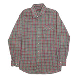LEVI'S Mens Red & Green Check Shirt S Classic Cotton Blend Long Sleeve Button