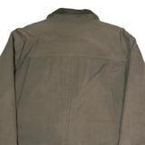 CHEROKEE Mens Green Cotton Jacket L Button Plain Casual Classic Three Pocket